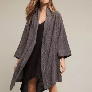 Anthropologie Gray and Gold Glitter Sweater